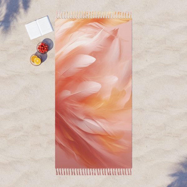 Lovely Fuzzy Feathers in Peach 02 - Boho Beach Cloth - Image 3