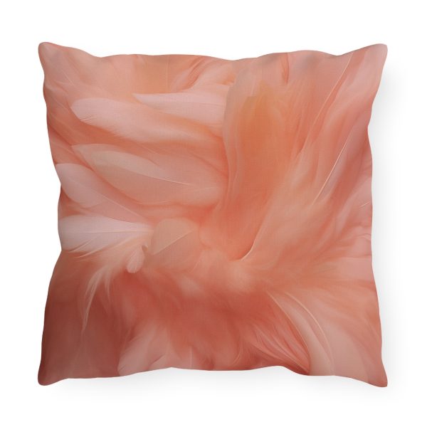 Lovely Fuzzy Feathers in Peach 01 - Outdoor Pillows - Image 6