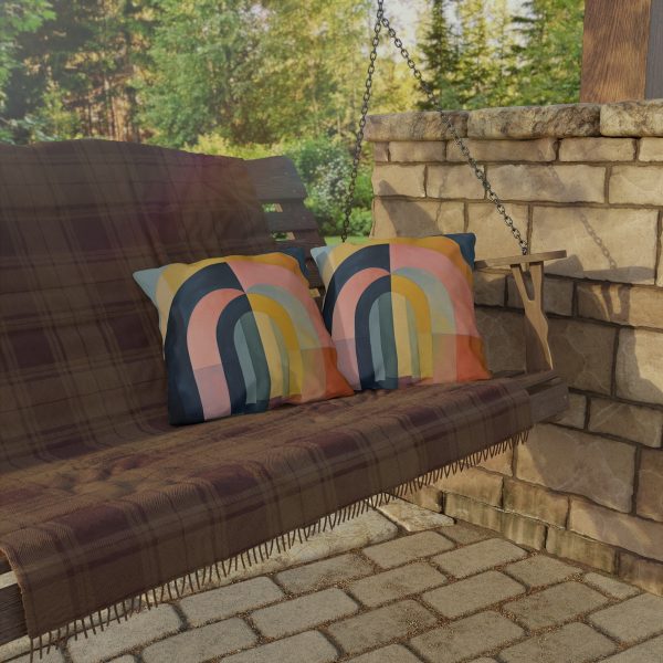 Soft Geometric Archways - Outdoor Pillows - Image 8