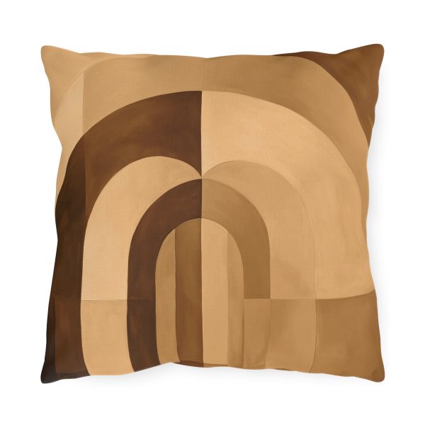 Soft Geometric Archways in Honey Yellow Tone - Outdoor Pillows - Image 5