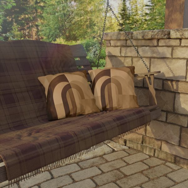 Soft Geometric Archways in Honey Yellow Tone - Outdoor Pillows - Image 8