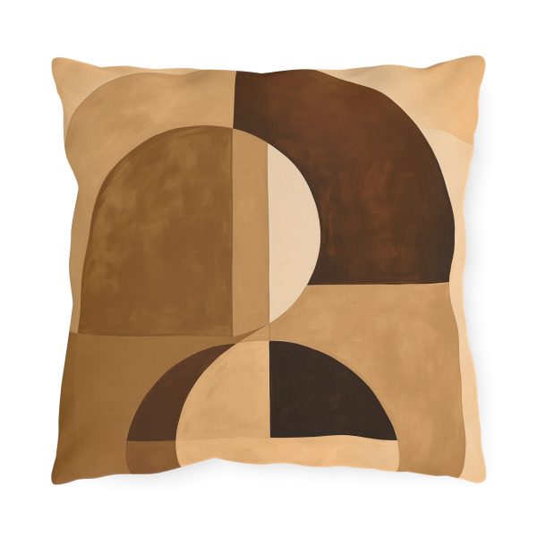 Soft Geometric Windows in Honey Yellow Tone - Outdoor Pillows - Image 5