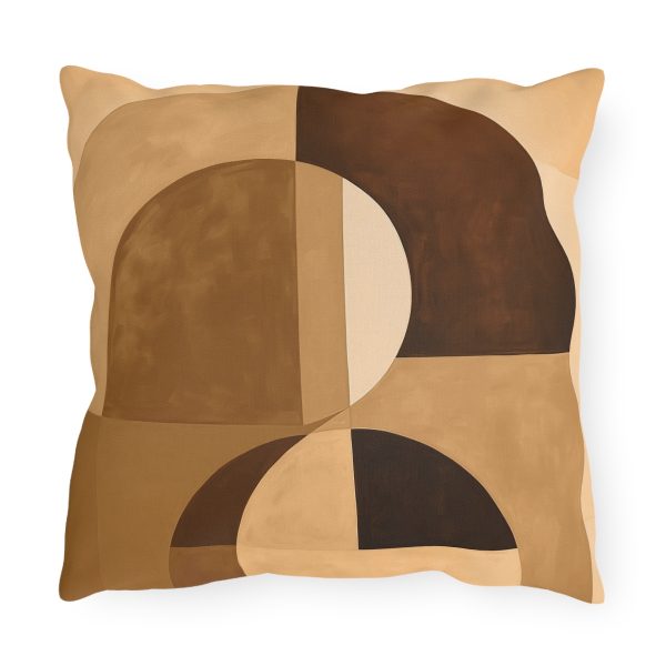 Soft Geometric Windows in Honey Yellow Tone - Outdoor Pillows - Image 6