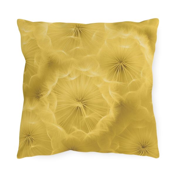 Dandelion Down Motif in Super Lemon Tone - Outdoor Pillows - Image 5