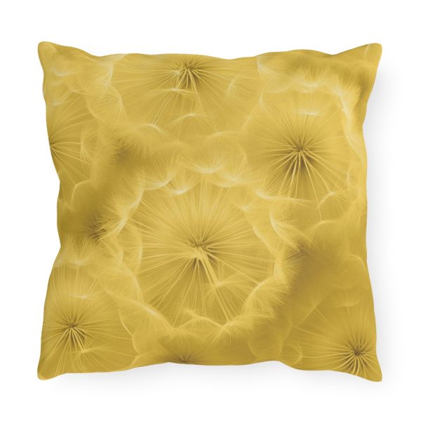 Dandelion Down Motif in Super Lemon Tone - Outdoor Pillows - Image 6