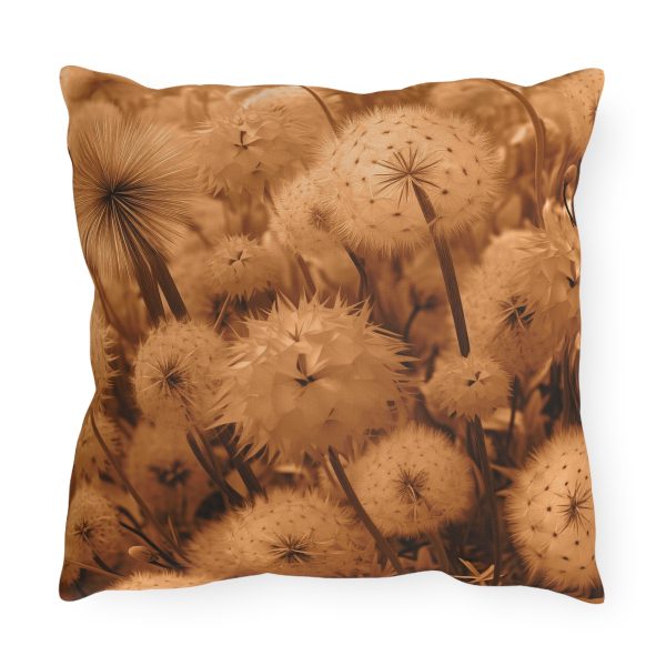 Dandelion Dream in Sunkissed Peach - Outdoor Pillows - Image 6