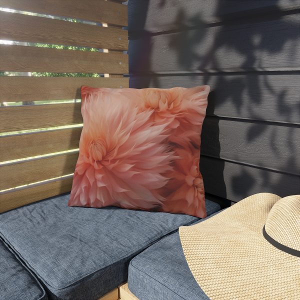 Lovely Fuzzy Buds in Peach 01 - Outdoor Pillows - Image 7