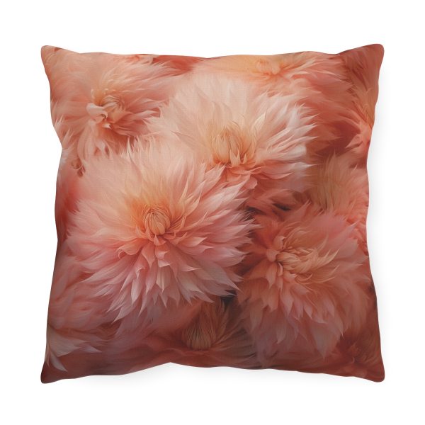 Lovely Fuzzy Buds in Peach 02 - Outdoor Pillows - Image 5