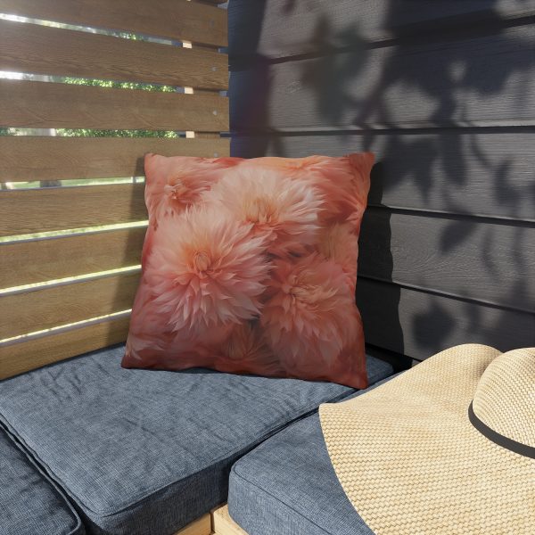 Lovely Fuzzy Buds in Peach 02 - Outdoor Pillows - Image 7