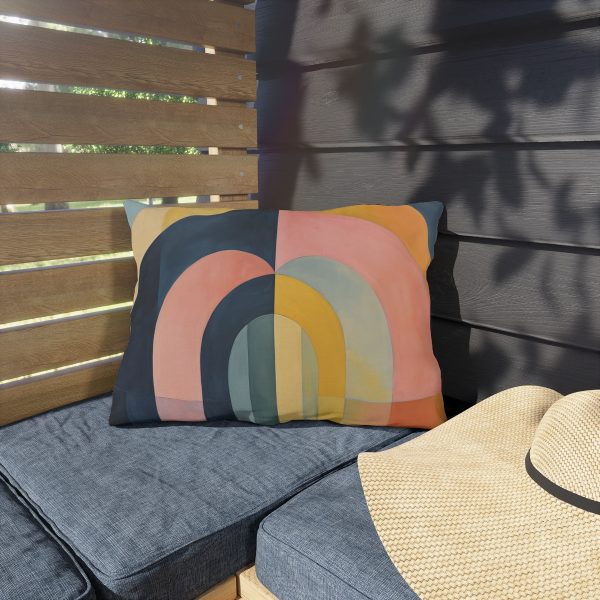 Soft Geometric Archways - Outdoor Pillows - Image 11