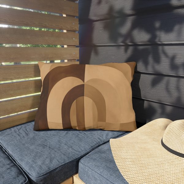 Soft Geometric Archways in Honey Yellow Tone - Outdoor Pillows - Image 11