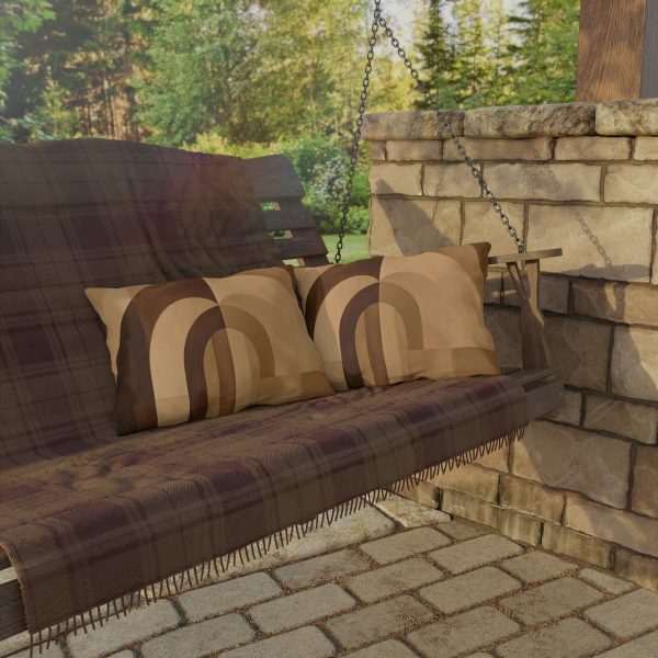 Soft Geometric Archways in Honey Yellow Tone - Outdoor Pillows - Image 12