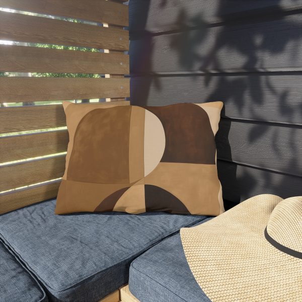 Soft Geometric Windows in Honey Yellow Tone - Outdoor Pillows - Image 11