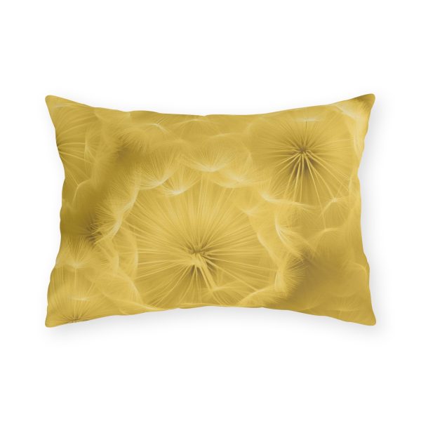 Dandelion Down Motif in Super Lemon Tone - Outdoor Pillows - Image 9