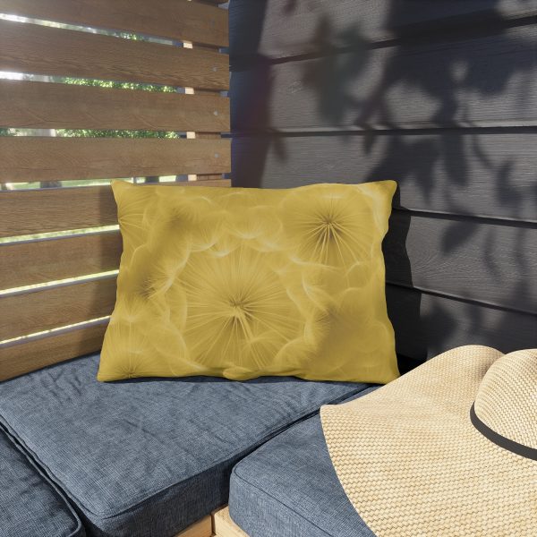 Dandelion Down Motif in Super Lemon Tone - Outdoor Pillows - Image 11