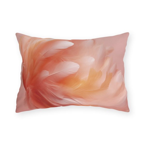 Lovely Fuzzy Feathers in Peach 02 - Outdoor Pillows - Image 9