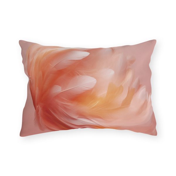 Lovely Fuzzy Feathers in Peach 02 - Outdoor Pillows - Image 10