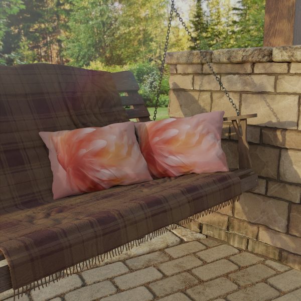 Lovely Fuzzy Feathers in Peach 02 - Outdoor Pillows - Image 12