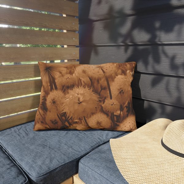 Dandelion Dream in Sunkissed Peach - Outdoor Pillows - Image 11