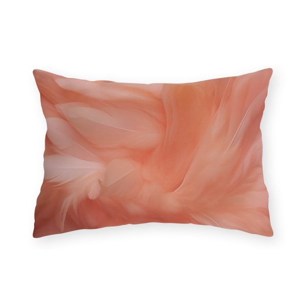 Lovely Fuzzy Feathers in Peach 01 - Outdoor Pillows - Image 9