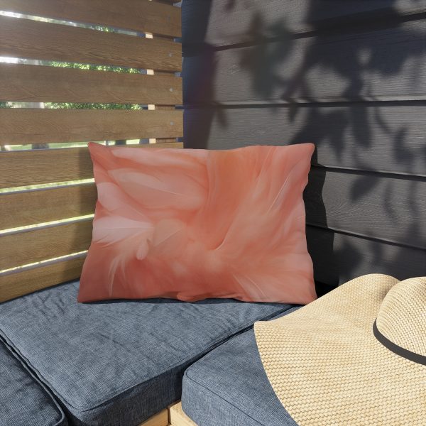 Lovely Fuzzy Feathers in Peach 01 - Outdoor Pillows - Image 11