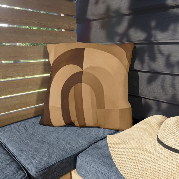 Soft Geometric Archways in Honey Yellow Tone - Outdoor Pillows - Image 15