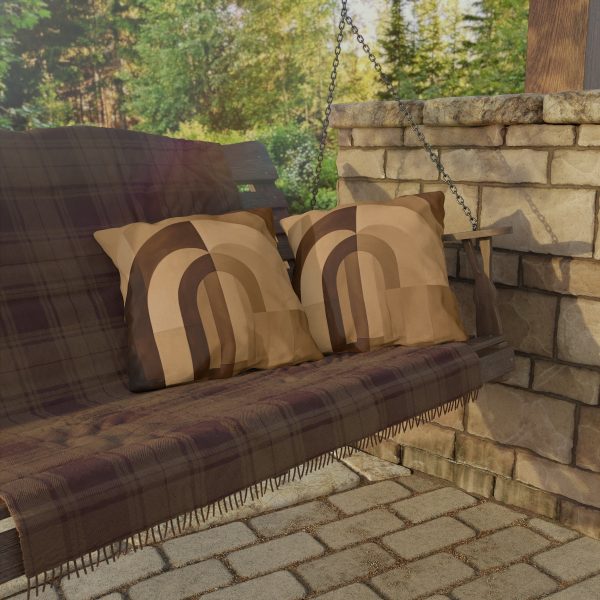 Soft Geometric Archways in Honey Yellow Tone - Outdoor Pillows - Image 16