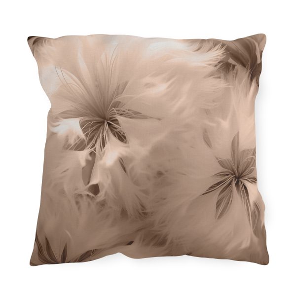 Soft Fantasy Feather Puffs in Peach Puree Tone - Outdoor Pillows - Image 13