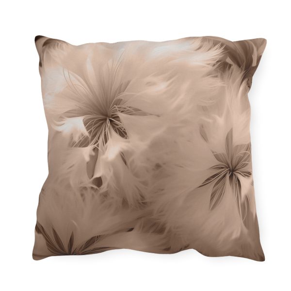 Soft Fantasy Feather Puffs in Peach Puree Tone - Outdoor Pillows - Image 14