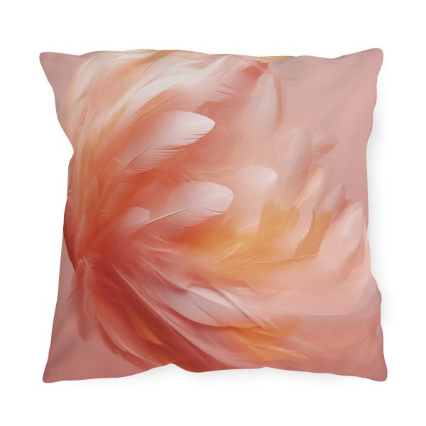 Lovely Fuzzy Feathers in Peach 02 - Outdoor Pillows - Image 13