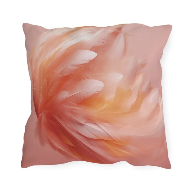 Lovely Fuzzy Feathers in Peach 02 - Outdoor Pillows - Image 14