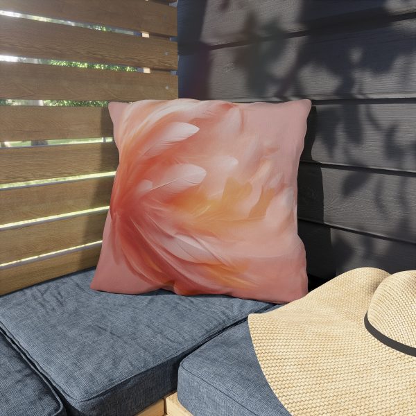 Lovely Fuzzy Feathers in Peach 02 - Outdoor Pillows - Image 15