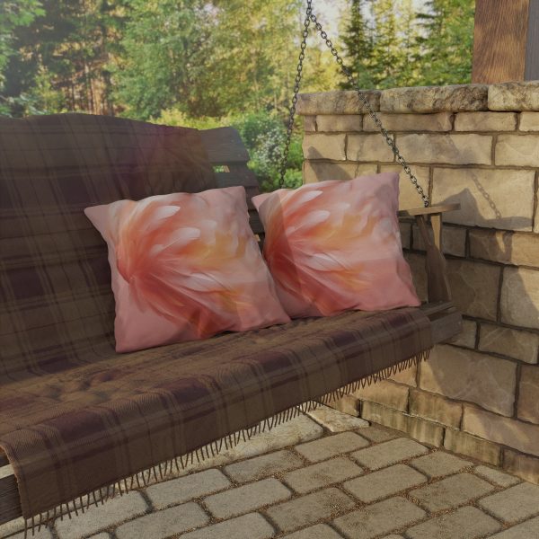 Lovely Fuzzy Feathers in Peach 02 - Outdoor Pillows - Image 16