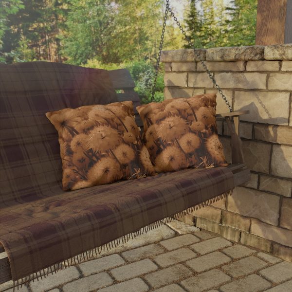 Dandelion Dream in Sunkissed Peach - Outdoor Pillows - Image 16