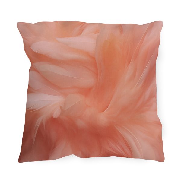 Lovely Fuzzy Feathers in Peach 01 - Outdoor Pillows - Image 13