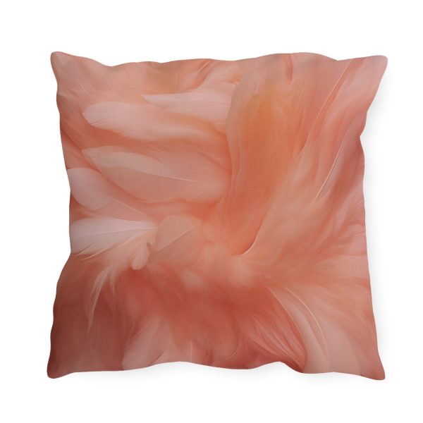 Lovely Fuzzy Feathers in Peach 01 - Outdoor Pillows - Image 14