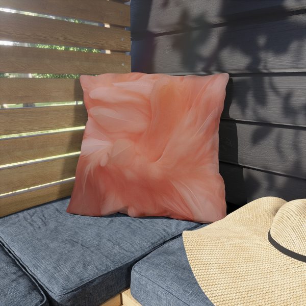 Lovely Fuzzy Feathers in Peach 01 - Outdoor Pillows - Image 15