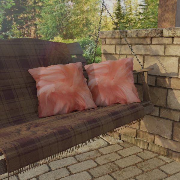 Lovely Fuzzy Feathers in Peach 01 - Outdoor Pillows - Image 16