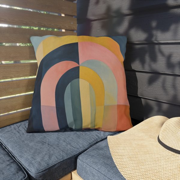 Soft Geometric Archways - Outdoor Pillows - Image 3