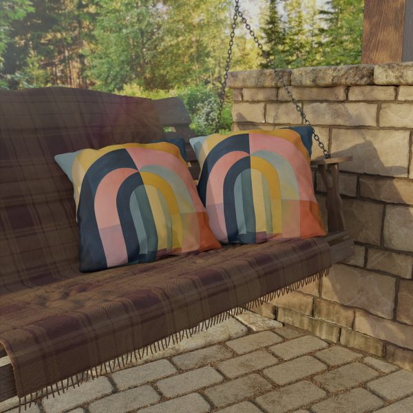 Soft Geometric Archways - Outdoor Pillows - Image 4