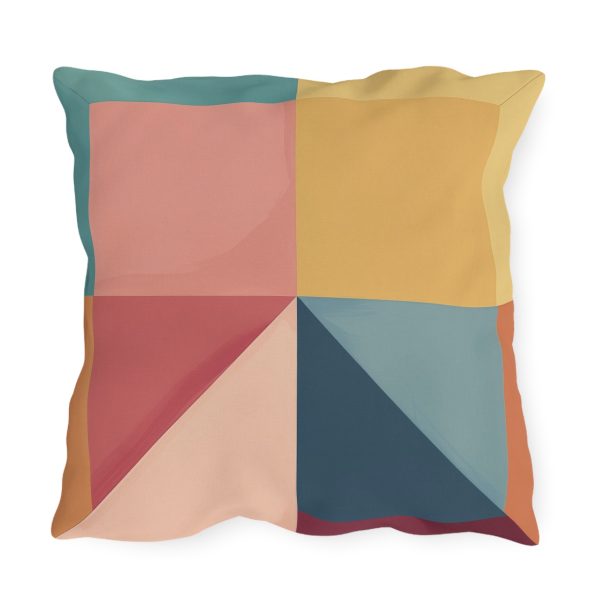 Soft Geometric Pyramid 01 - Outdoor Pillows - Image 2