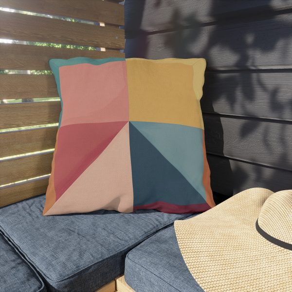 Soft Geometric Pyramid 01 - Outdoor Pillows - Image 3