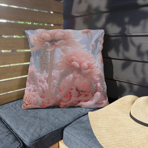 Foamy Floral Fusion 01 - Outdoor Pillows - Image 3