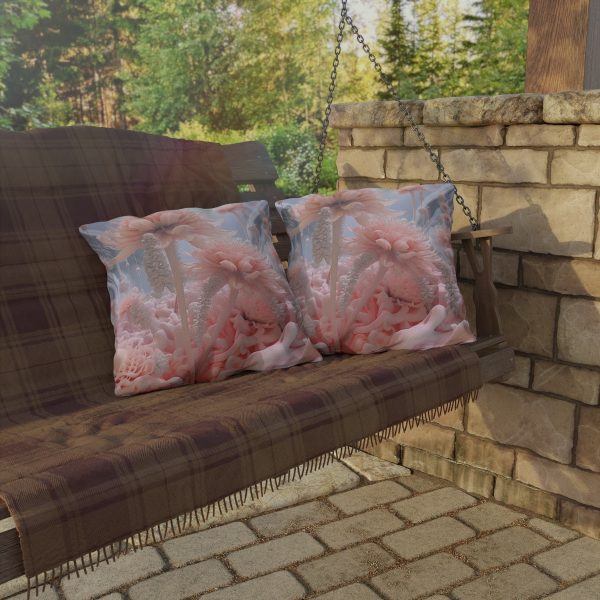 Foamy Floral Fusion 01 - Outdoor Pillows - Image 4