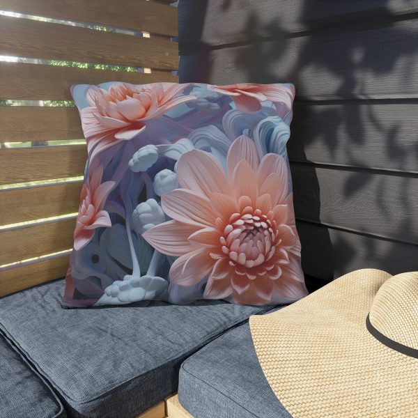 Foamy Floral Fusion 02 - Outdoor Pillows - Image 3