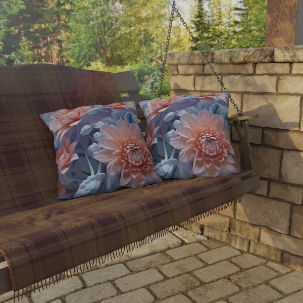 Foamy Floral Fusion 02 - Outdoor Pillows - Image 4