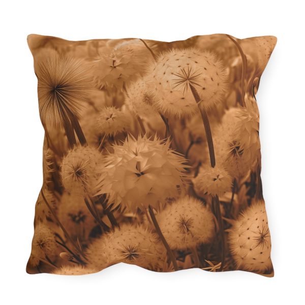 Dandelion Dream in Sunkissed Peach - Outdoor Pillows - Image 2