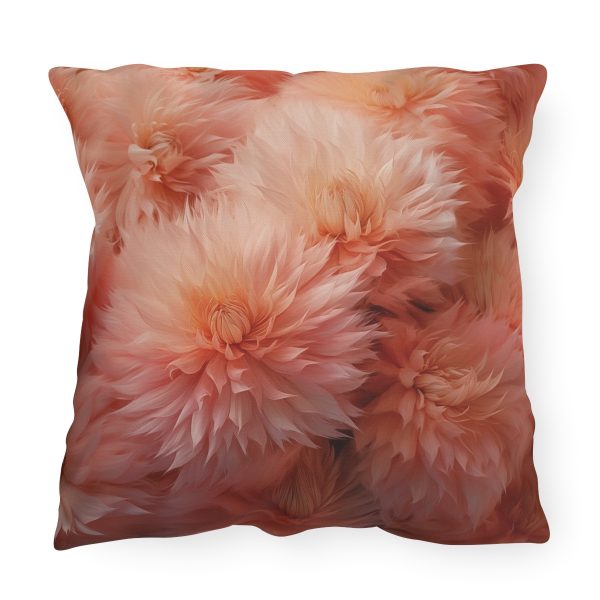 Lovely Fuzzy Buds in Peach 02 - Outdoor Pillows