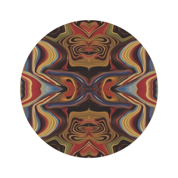 Lipnotic Kaleidoscope Background 01 - Round Rug