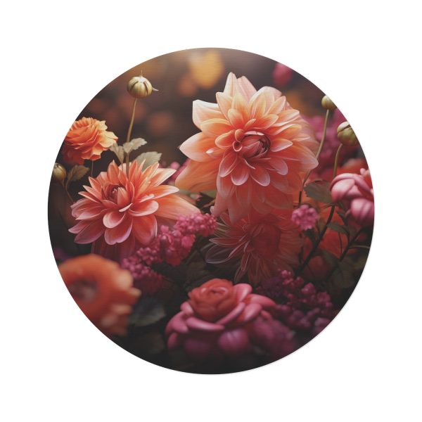 Bright Fantasy Floral 02 - Round Rug